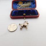 Sterling Silver Poodle Charm Pendant Vintage c1970