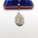 Sterling Silver French Catholic Saint Charm Pendant Vintage c1970