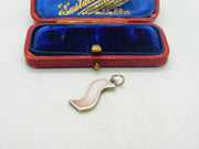 Sterling Silver and Mother of Pearl Swirl Drop Pendant Vintage c1970