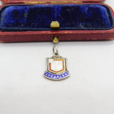 Sterling Silver and Enamel Lochalsh Travel Shield Charm Pendant Vintage c1970
