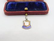 Sterling Silver and Enamel Lochalsh Travel Shield Charm Pendant Vintage c1970