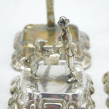 19th Century Dutch Sterling Silver Travelling Circus Ornament Set Antique c1850s
