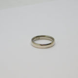 Sterling Silver 4mm Wide Plain Wedding Band Ring Modern c1990 Size R