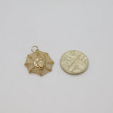 Sterling Silver Spider In Web Charm Or Pendant Vintage c1970s