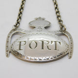 George III Sterling Silver Urn Form Port Decanter Label Antique c1790 London
