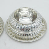 George III Pair of Sterling Silver Salt Cellars & Dishes Antique 1805 London