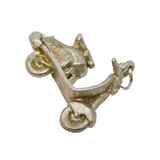 Sterling Silver Opening Vespa Motorbike Charm Pendant Vintage c1970