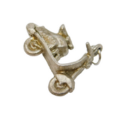 Sterling Silver Opening Vespa Motorbike Charm Pendant Vintage c1970