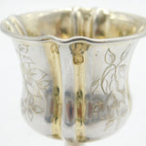 19th Century French .950 Silver Floral Pattern Small Goblet Antique c1850s