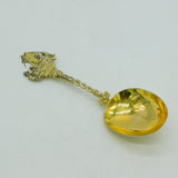 Victorian Sterling Silver Gilt Rowing Boat Terminal Dessert Spoon 1898 London
