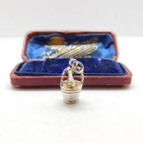 Sterling Silver Champagne On Ice Charm Pendant Vintage c1970