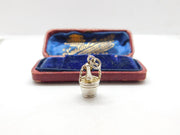 Sterling Silver Champagne On Ice Charm Pendant Vintage c1970