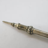Victorian Sterling Silver Citrine Topped Propelling Pencil Antique c1880s