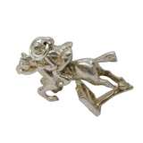 Sterling Silver Equestrian Show Jumping Charm Pendant Vintage c1970