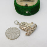 Sterling Silver Sailing Ship Charm Pendant Vintage c1970