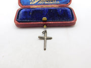 Sterling Silver Simple Crucifix Charm Pendant Vintage c1970