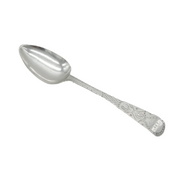 Channel Islands Georgian Sterling Silver Floral Tablespoon Antique Jersey