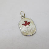 Canadian Montreal Olympics Sterling Silver Enamel Charm Pendant Vintage 1976