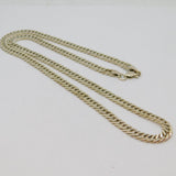 Sterling Silver Flat Curb Chain Necklace 49.5cm Length Contemporary c1990's