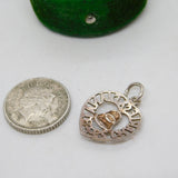 Sterling Silver Charles & Diana Wedding Charm Pendant Vintage c1970