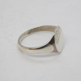 Sterling Silver Oval Form Signet Ring Antique c1930s Art Deco