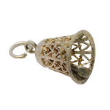 Sterling Silver Ringing Bell Charm Pendant Vintage c1970
