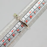 Sterling Silver 5 Peridot Half Eternity Band Ring Vintage c1970 Size N 1/2