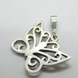 Sterling Silver Little Butterfly Charm Pendant Vintage c1970