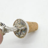 Silver Plated & Cork Classical Form Bottle Stopper Antique c1930 Art Deco