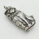 Sterling Silver Novelty Punch & Judy, Dog Toby Vesta Case Vintage London