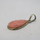 Sterling Silver & Agate Drop Pendant Vintage c1970s