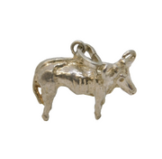 Sterling Silver Buffalo Charm Pendant Vintage c1970s