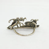 Victorian Sterling Silver Classical Lion Hunt Place Holder Antique 1894 London