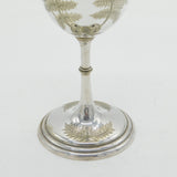 Victorian Silver Plated Floral Pattern Chalice Goblet Antique c1880s