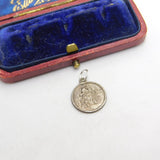 Sterling Silver St Christopher Travel Charm Pendant Vintage c1970