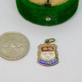 Sterling Silver 'Canterbury' Shield Travel Souvenir Charm Pendant Vintage c1970