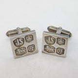 Pair of Sterling Silver Ingot Form Gents Cufflinks Vintage 1973 Sheffield
