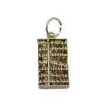 Sterling Silver Abacus Charm Pendant Vintage c1970s
