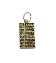 Sterling Silver Abacus Charm Pendant Vintage c1970s