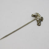 Victorian Sterling Silver Horse Mask Stick Pin Antique c1890s