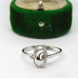 Sterling Silver Textured Swirl Adjustable Ring Vintage c1970 Size L