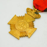 Belgium Military Medal for Gallantry 2nd Class Palm Obverse Antique 1909-34