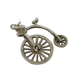 Sterling Silver Nuvo Pennyfarthing Bicycle Charm Pendant Vintage c1970