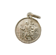 Sterling Silver Small St Christopher Travel eCharm Pendant Vintage c1970s