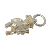 Sterling Silver Teddy Bear Teacher Charm Pendant Vintage c1970