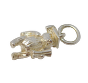 Sterling Silver Teddy Bear Teacher Charm Pendant Vintage c1970