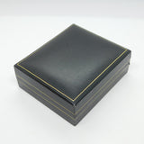Black Leather Gilt Edge Rennie Mackintosh Style Jewellery Box Vintage