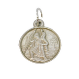 Sterling Silver St Christopher Travel Charm Pendant Vintage c1970