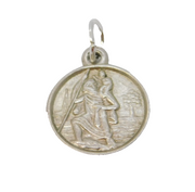 Sterling Silver St Christopher Travel Charm Pendant Vintage c1970