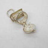 Sterling Silver Cat in the Well Opening Charm Pendant Vintage c1970